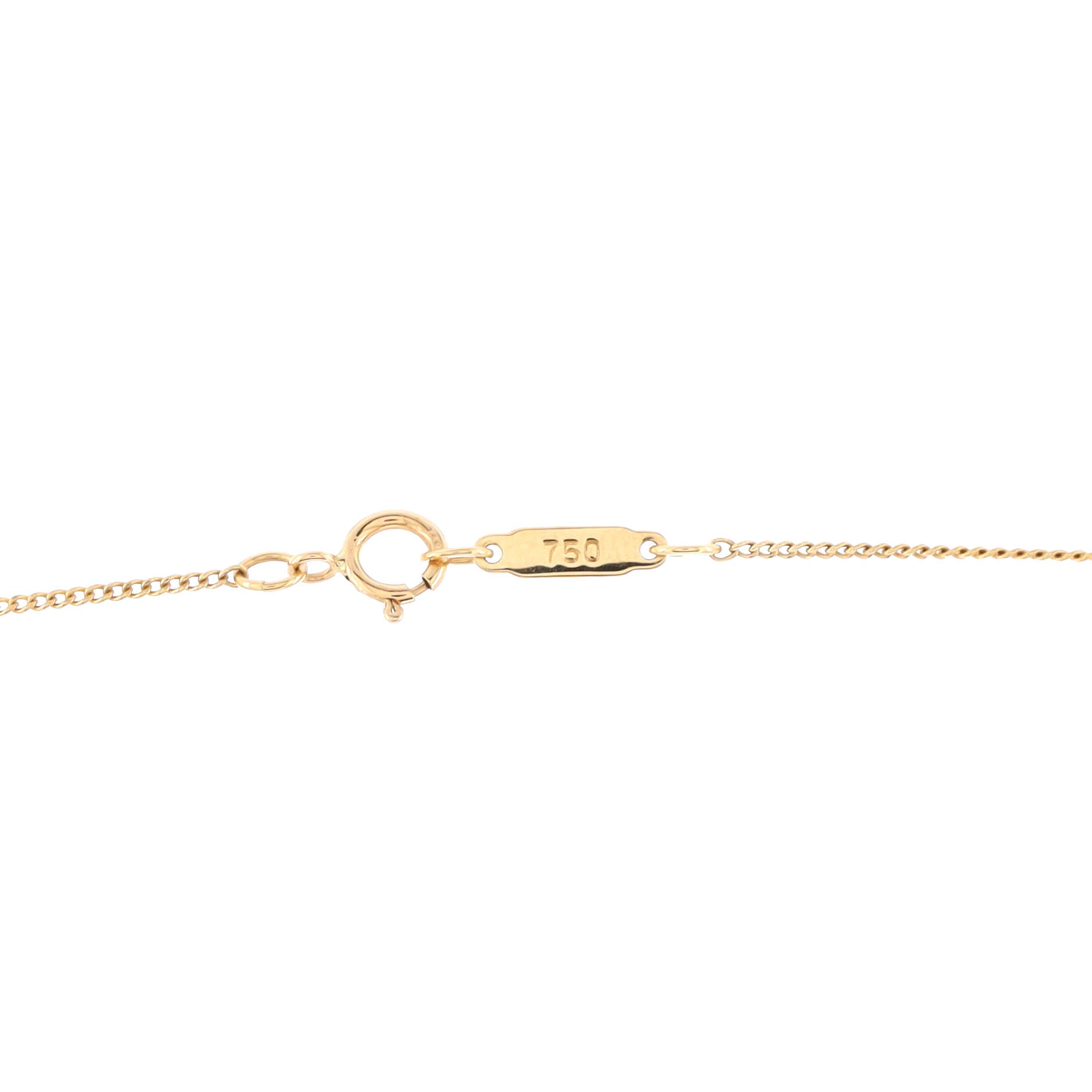 Ribbon Bow Pendant Necklace 18K Yellow Gold