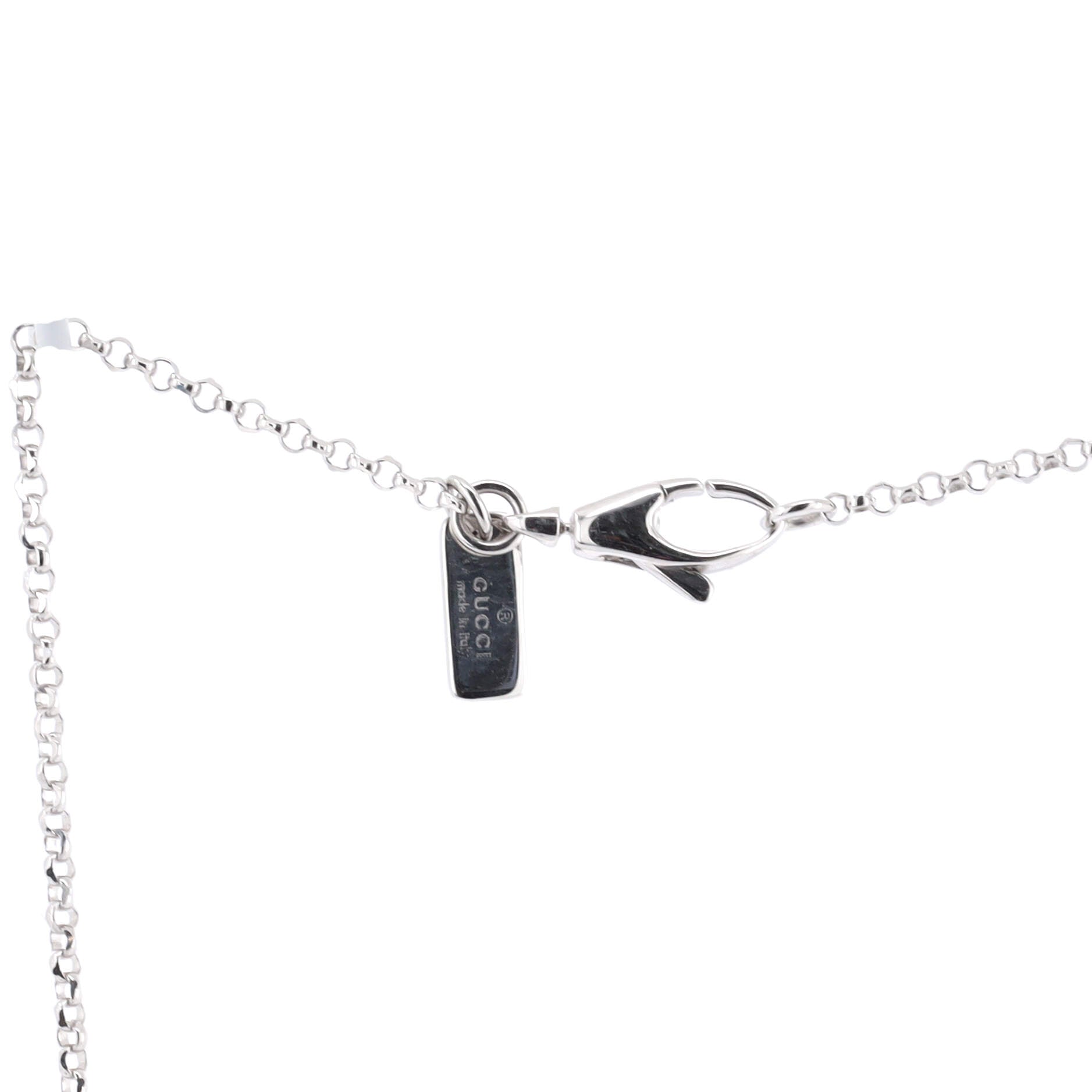 Diamantissima Drop Pendant Necklace 18K White Gold with Diamond