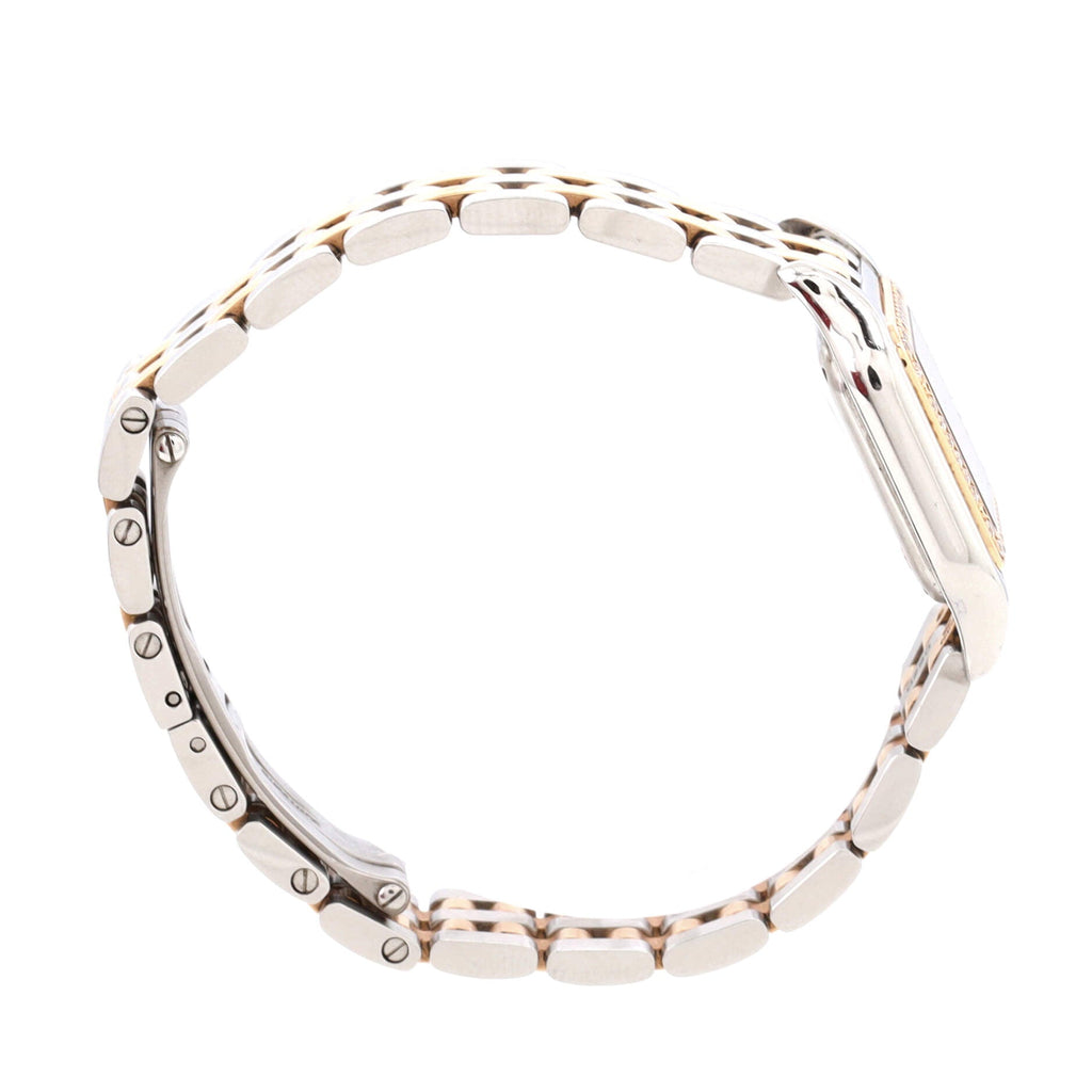 Panthere de Cartier Quartz Watch Stainless Steel and Rose Gold with Diamond Bezel 22