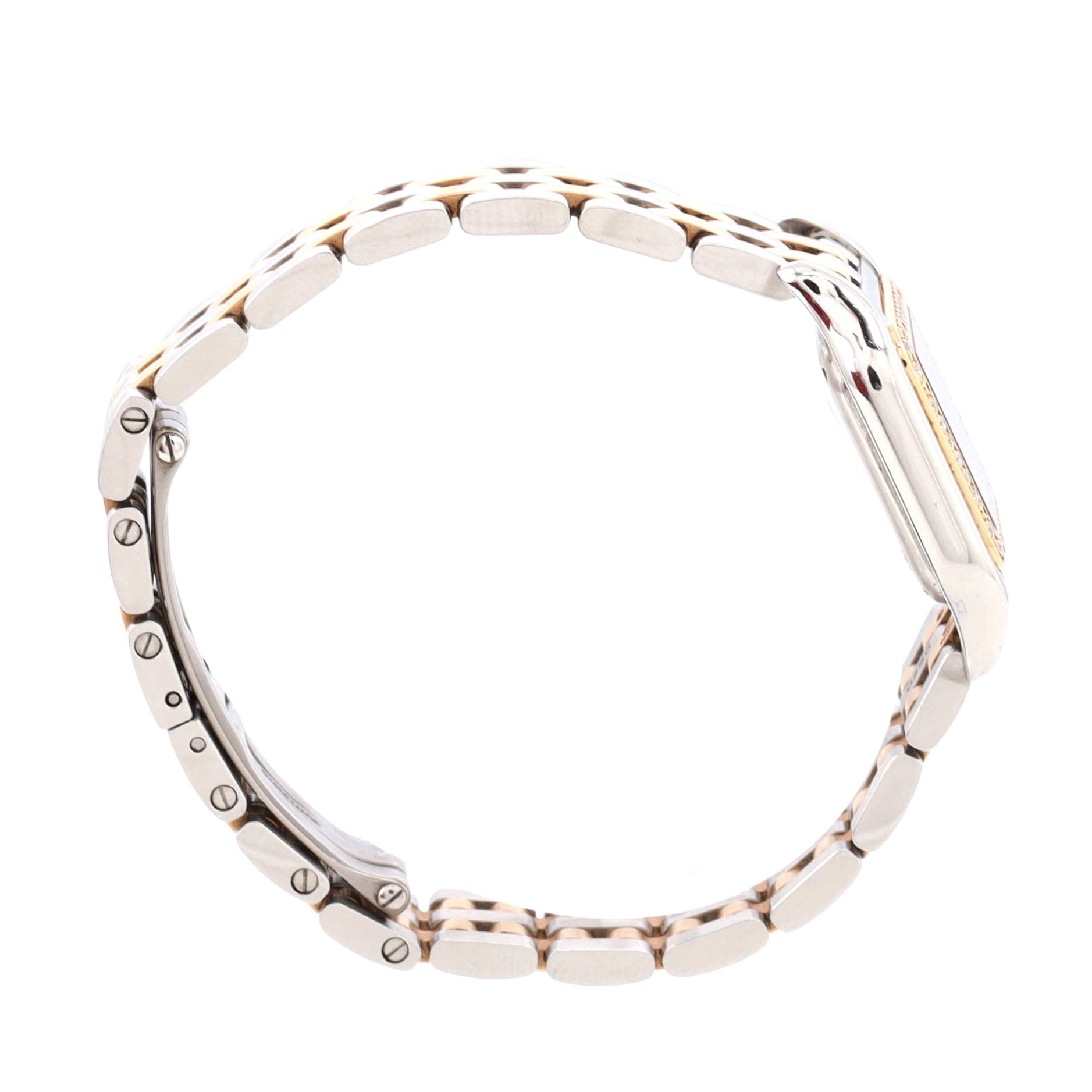 Panthere de Cartier Quartz Watch Stainless Steel and Rose Gold with Diamond Bezel 22