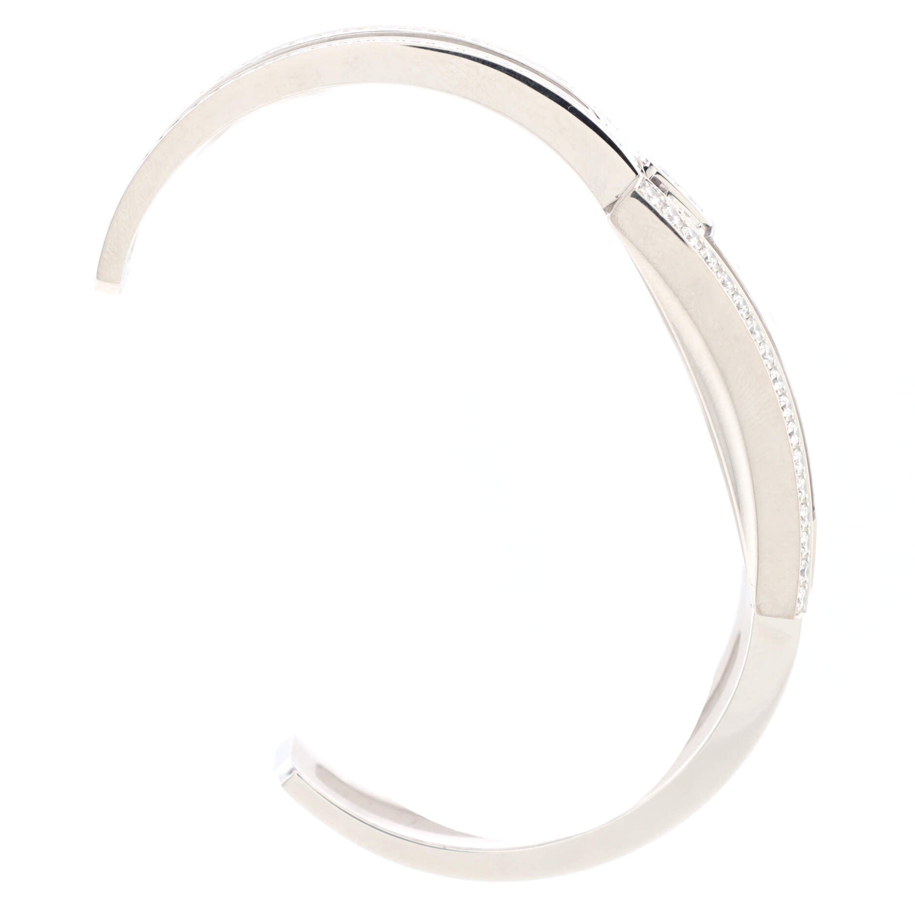 Avenue C Quartz Bracelet Watch White Gold with Diamond Bezel, Dial and Bracelet 19