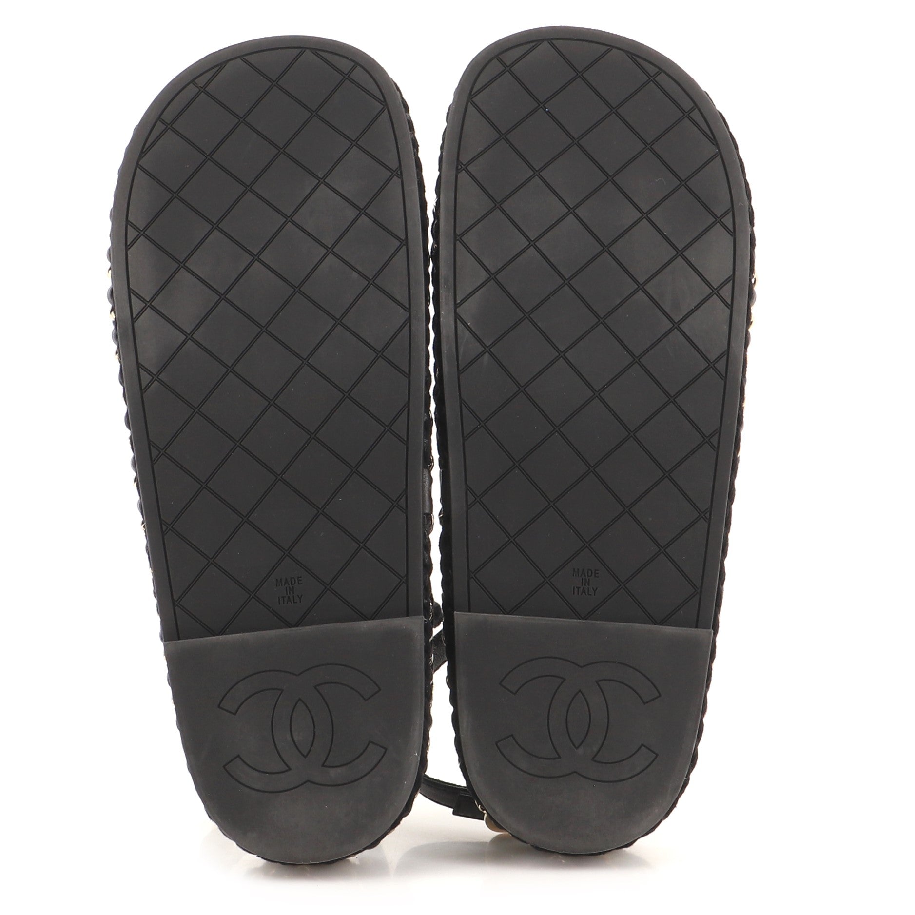 Women's CC Chain Sandals Braided Cord