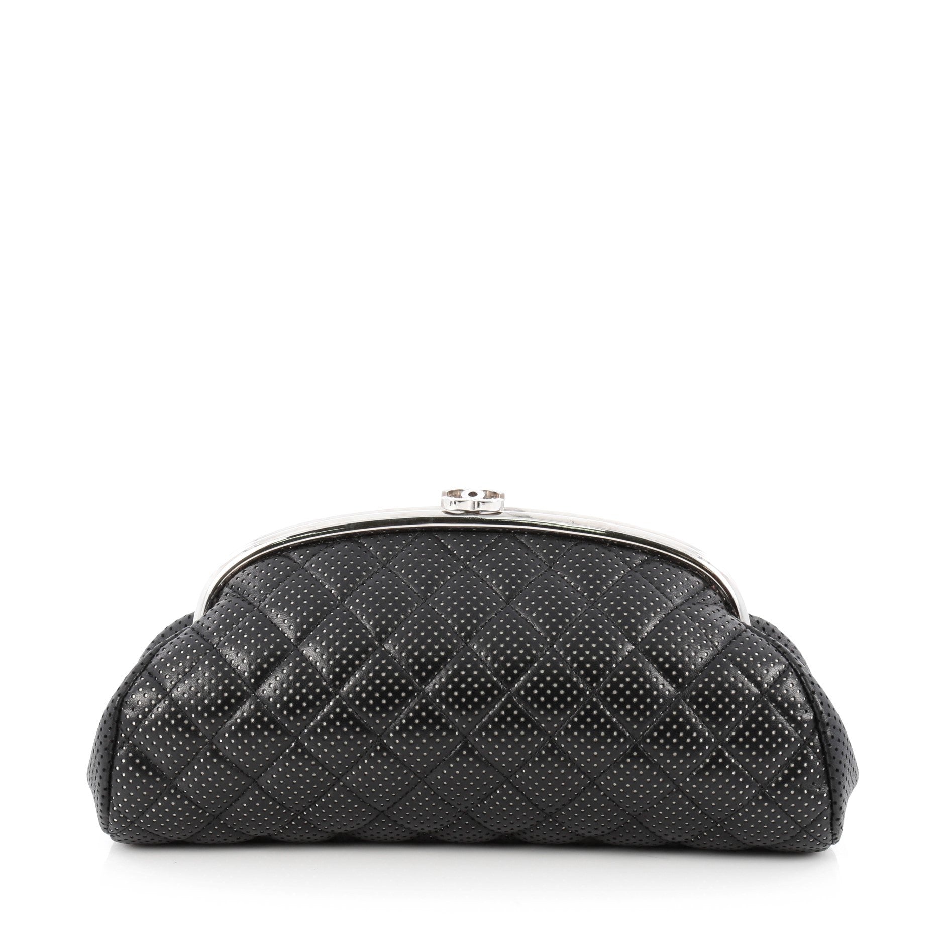 Timeless Clutch Quilted Perforated Leather