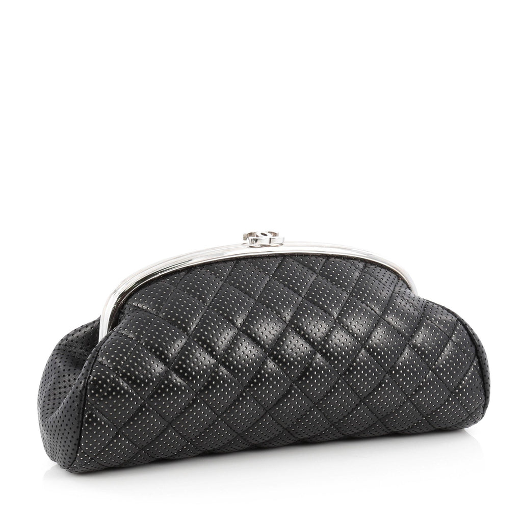 Timeless Clutch Quilted Perforated Leather