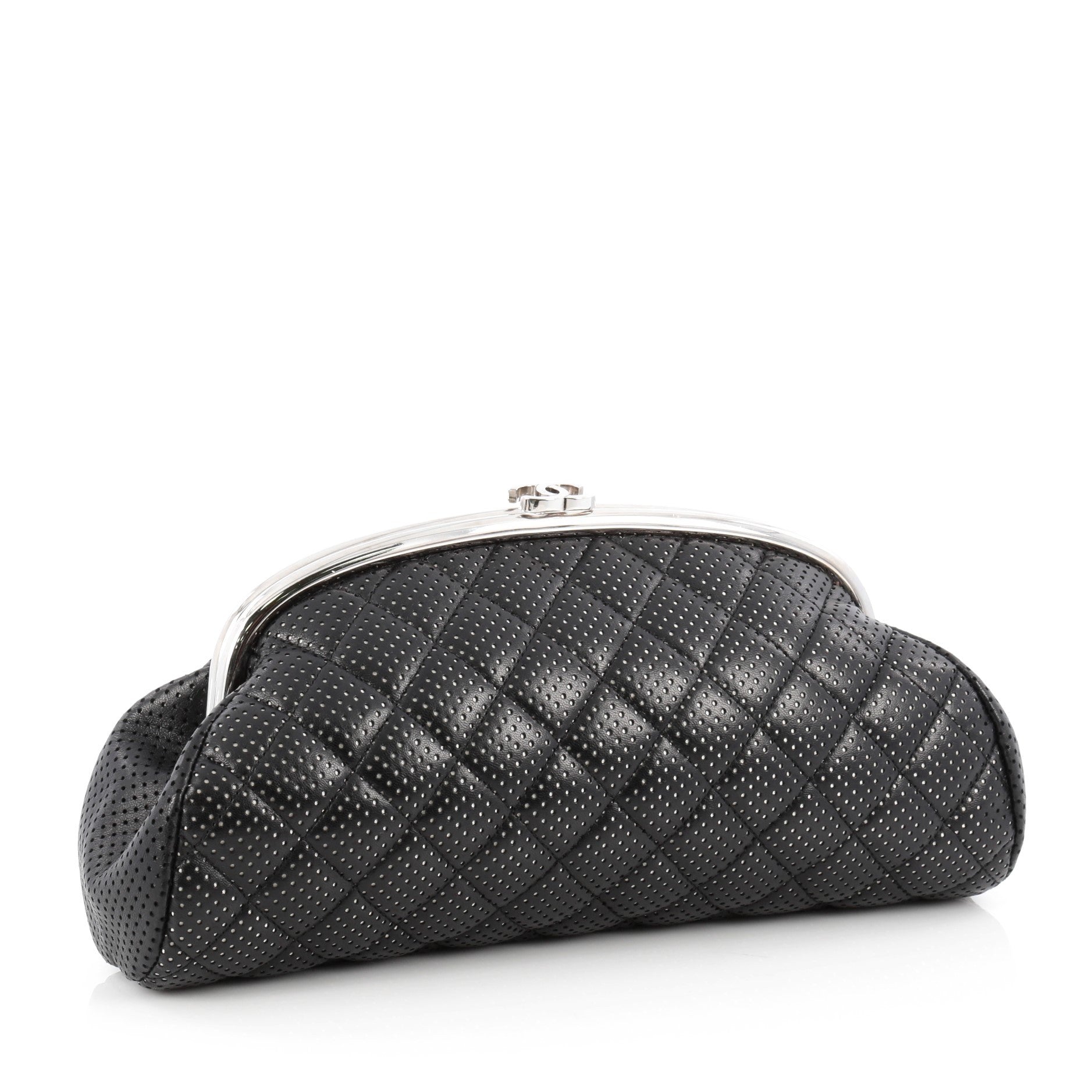 Timeless Clutch Quilted Perforated Leather
