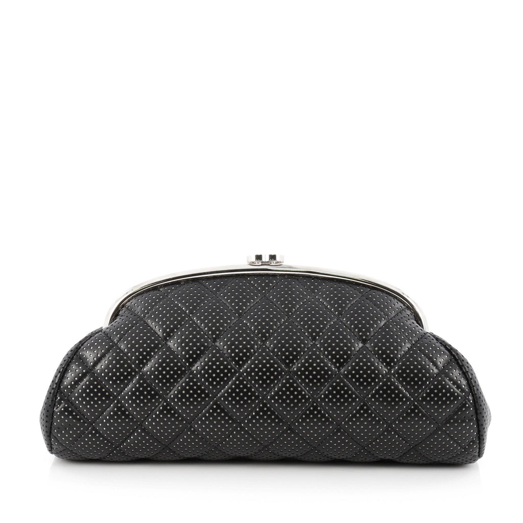 Timeless Clutch Quilted Perforated Leather