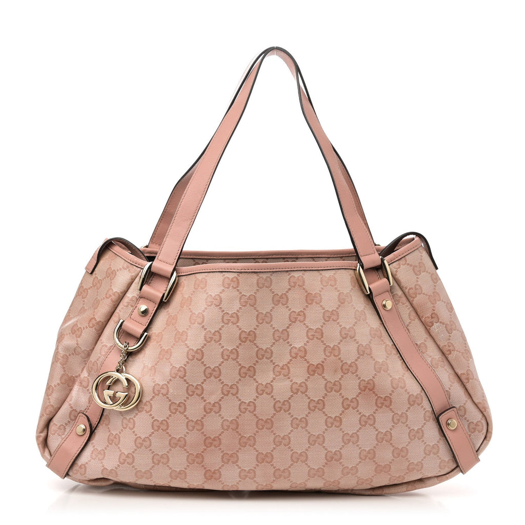 Crystal Monogram Medium Abbey Shoulder Bag Blush