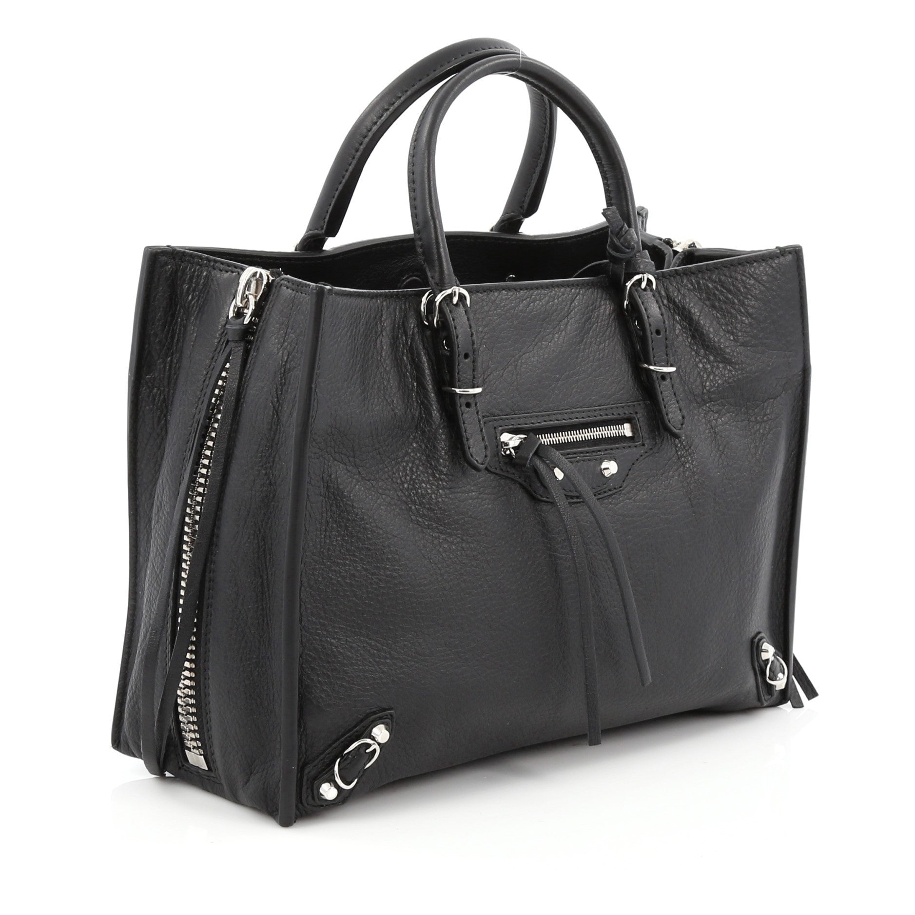 Papier A4 Zip Around Classic Studs Handbag Leather Mini