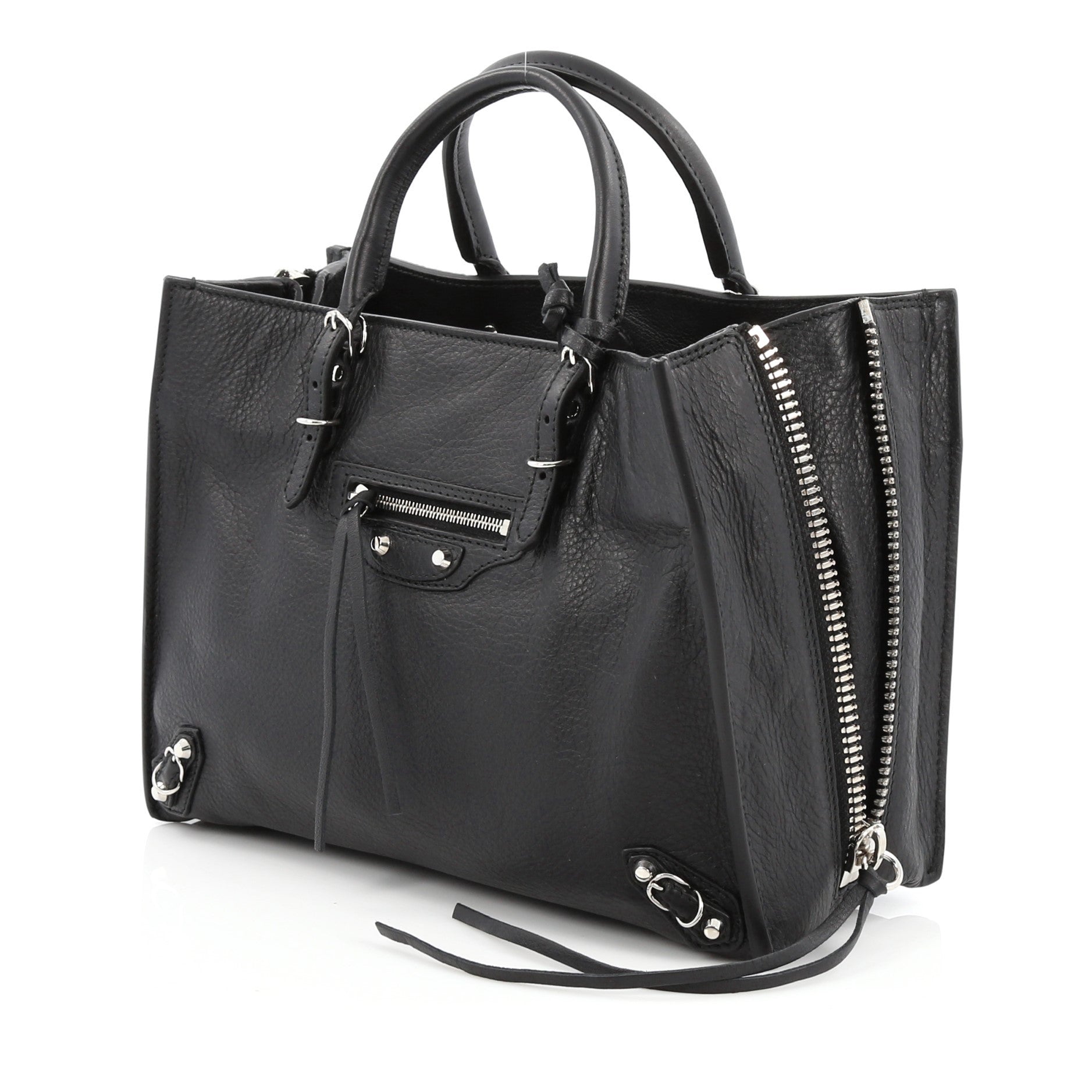Papier A4 Zip Around Classic Studs Handbag Leather Mini