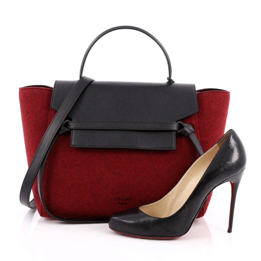Belt Bag Felt and Leather Mini