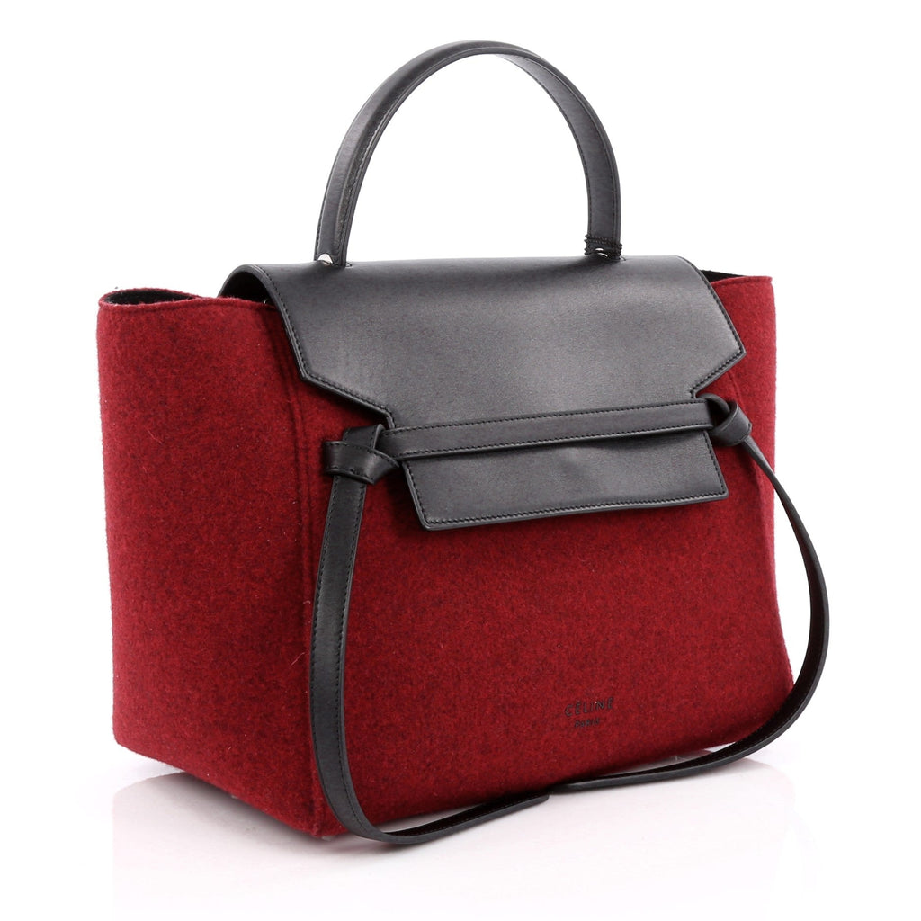 Belt Bag Felt and Leather Mini