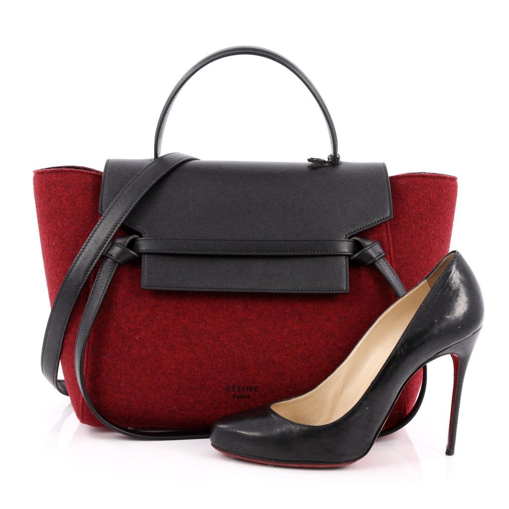 Belt Bag Felt and Leather Mini