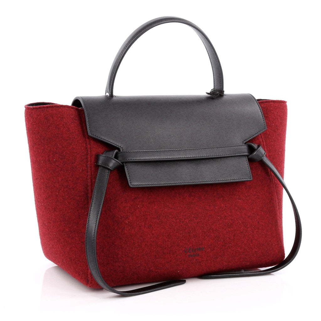 Belt Bag Felt and Leather Mini