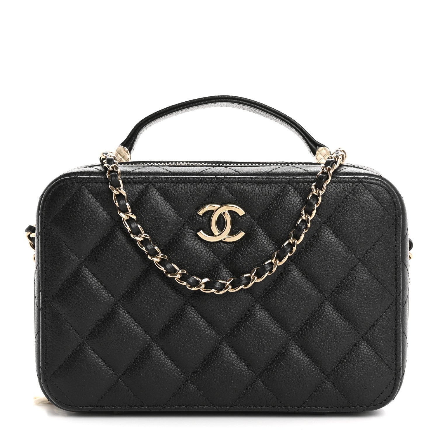 Caviar Quilted Vanity Case Black