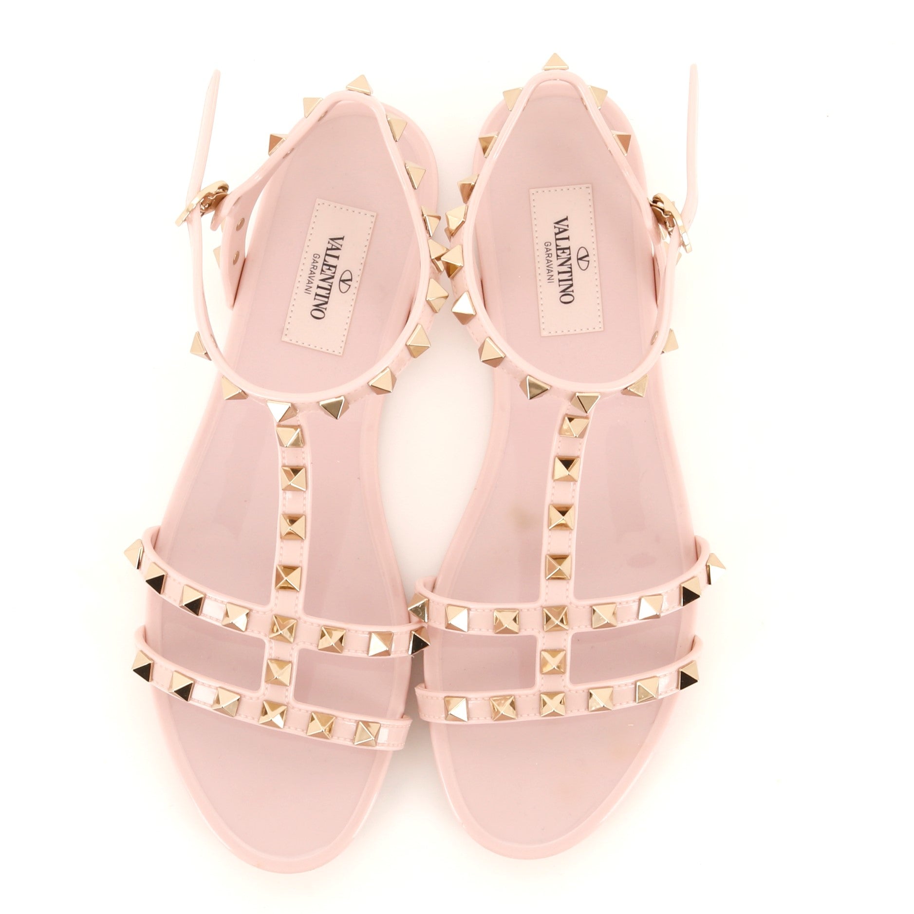 Women's Rockstud Jelly Flat Sandals PVC