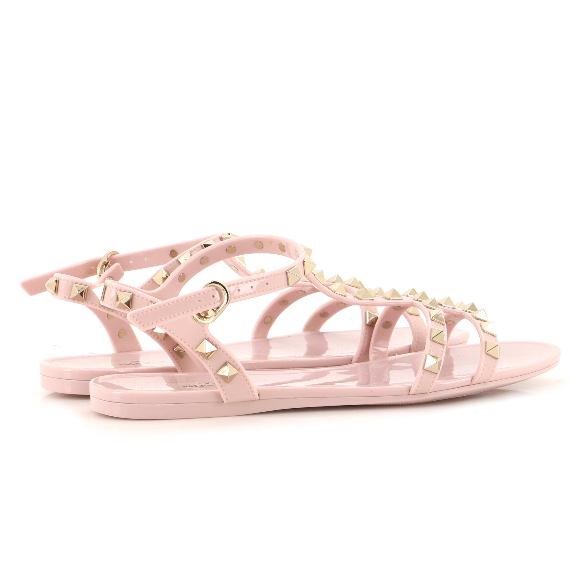 Women's Rockstud Jelly Flat Sandals PVC