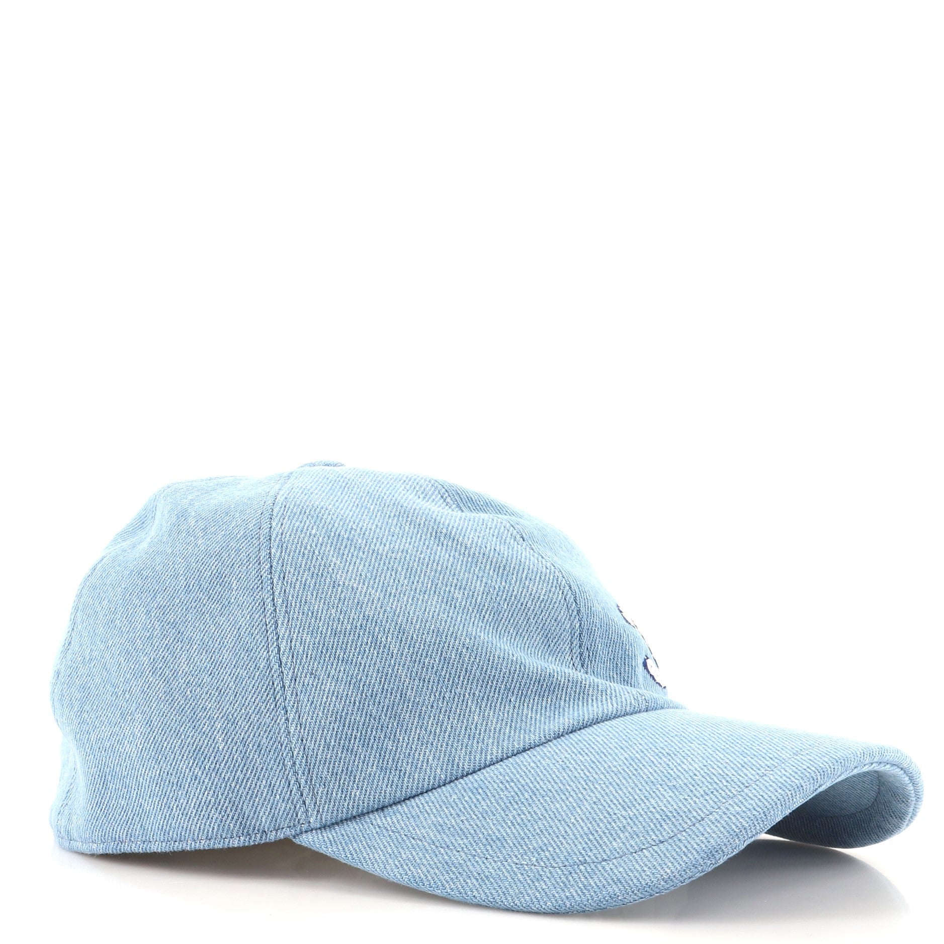 CC Baseball Cap Sequin Embellished Denim