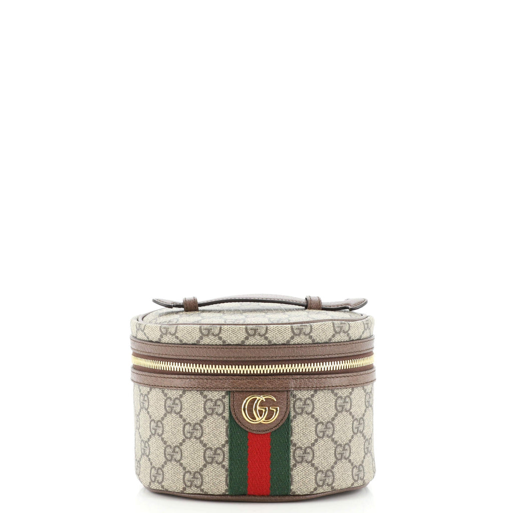 Ophidia Top Handle Cosmetic Case GG Coated Canvas Mini