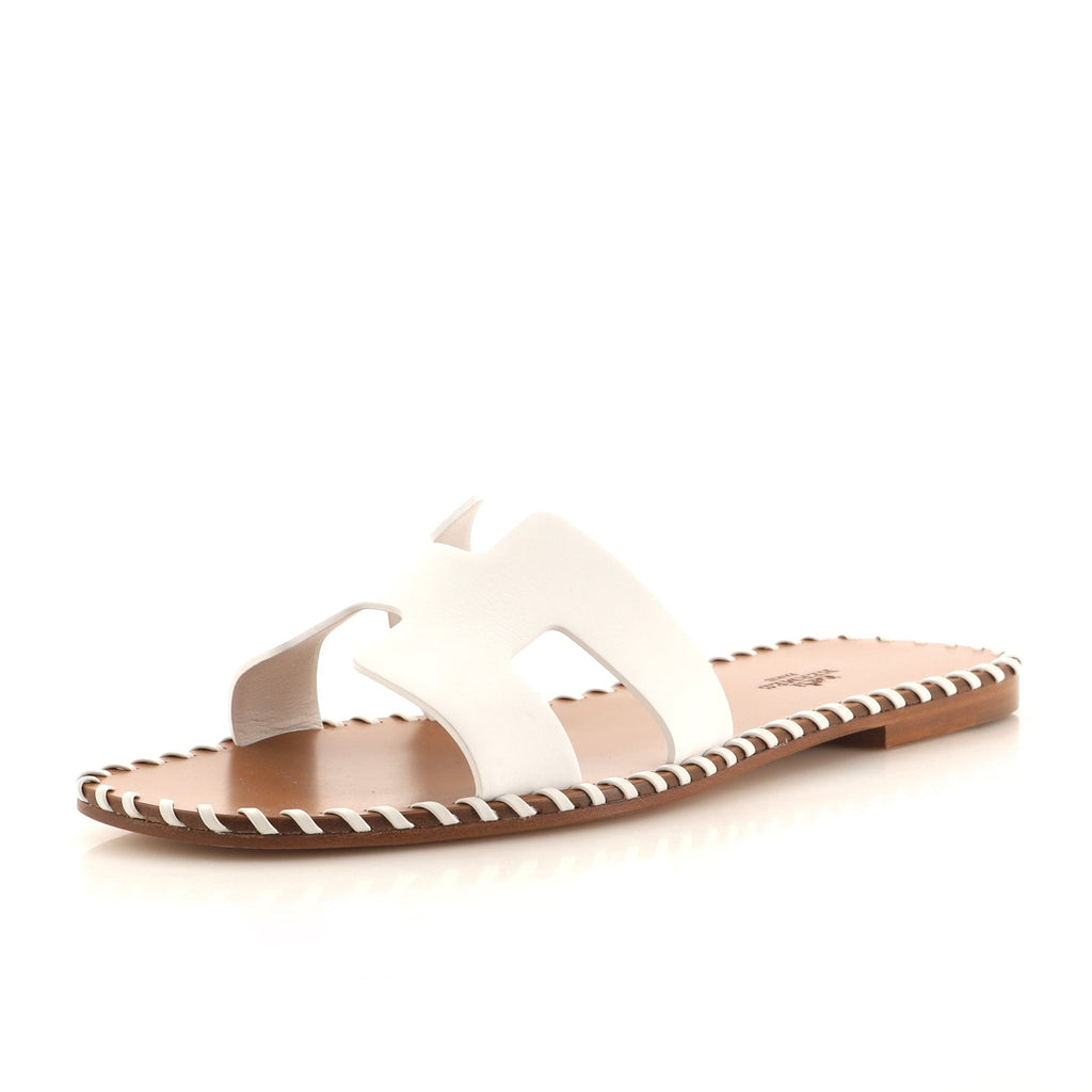 Women's Izmir Slide Sandals Whipstitch Leather