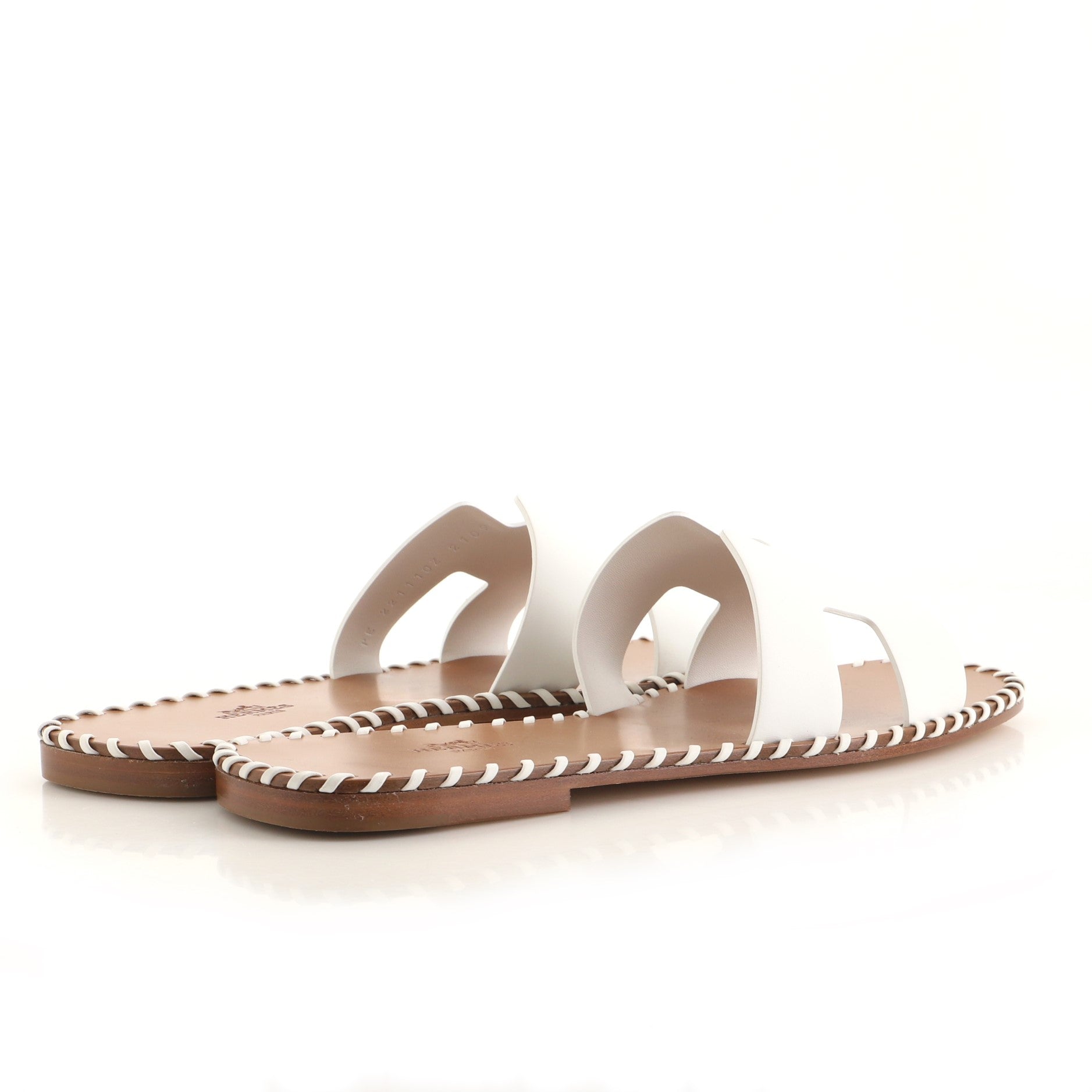 Women's Izmir Slide Sandals Whipstitch Leather