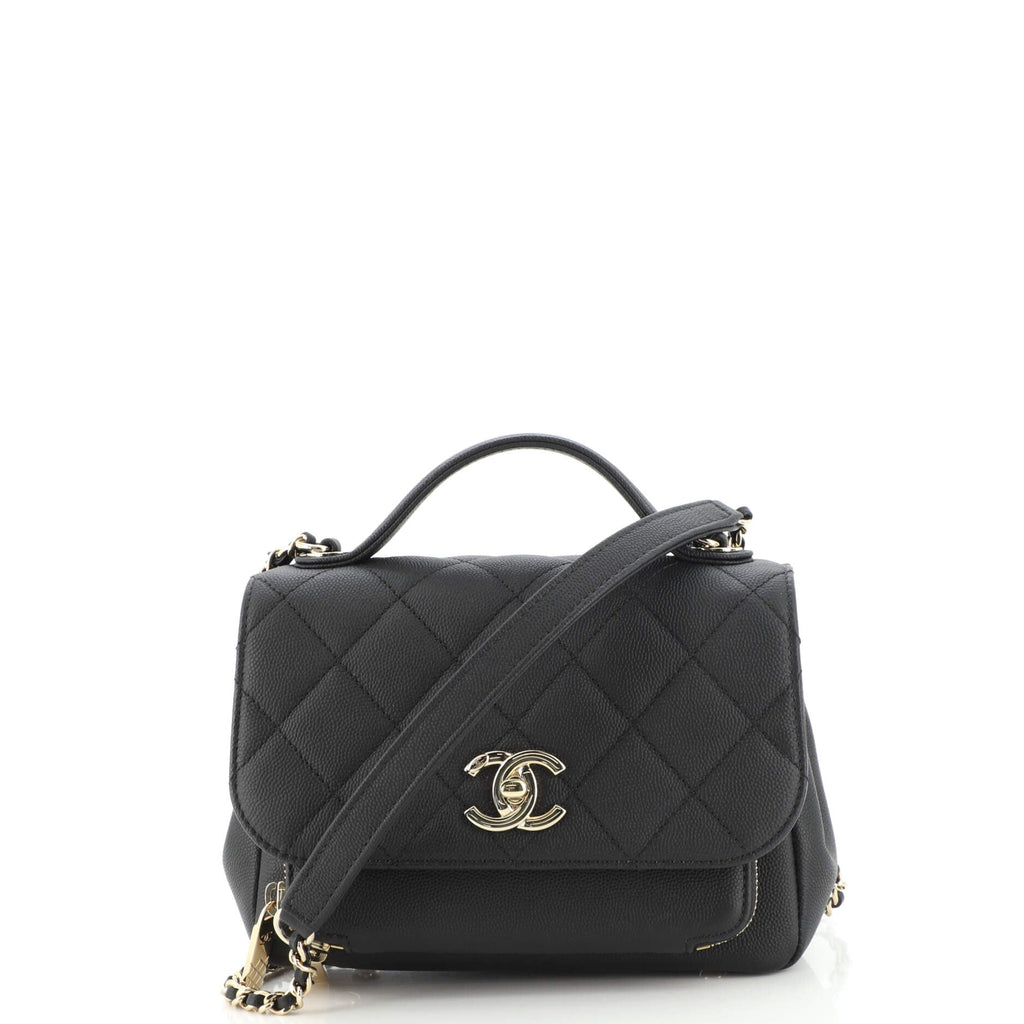 Business Affinity Flap Bag Quilted Caviar Mini