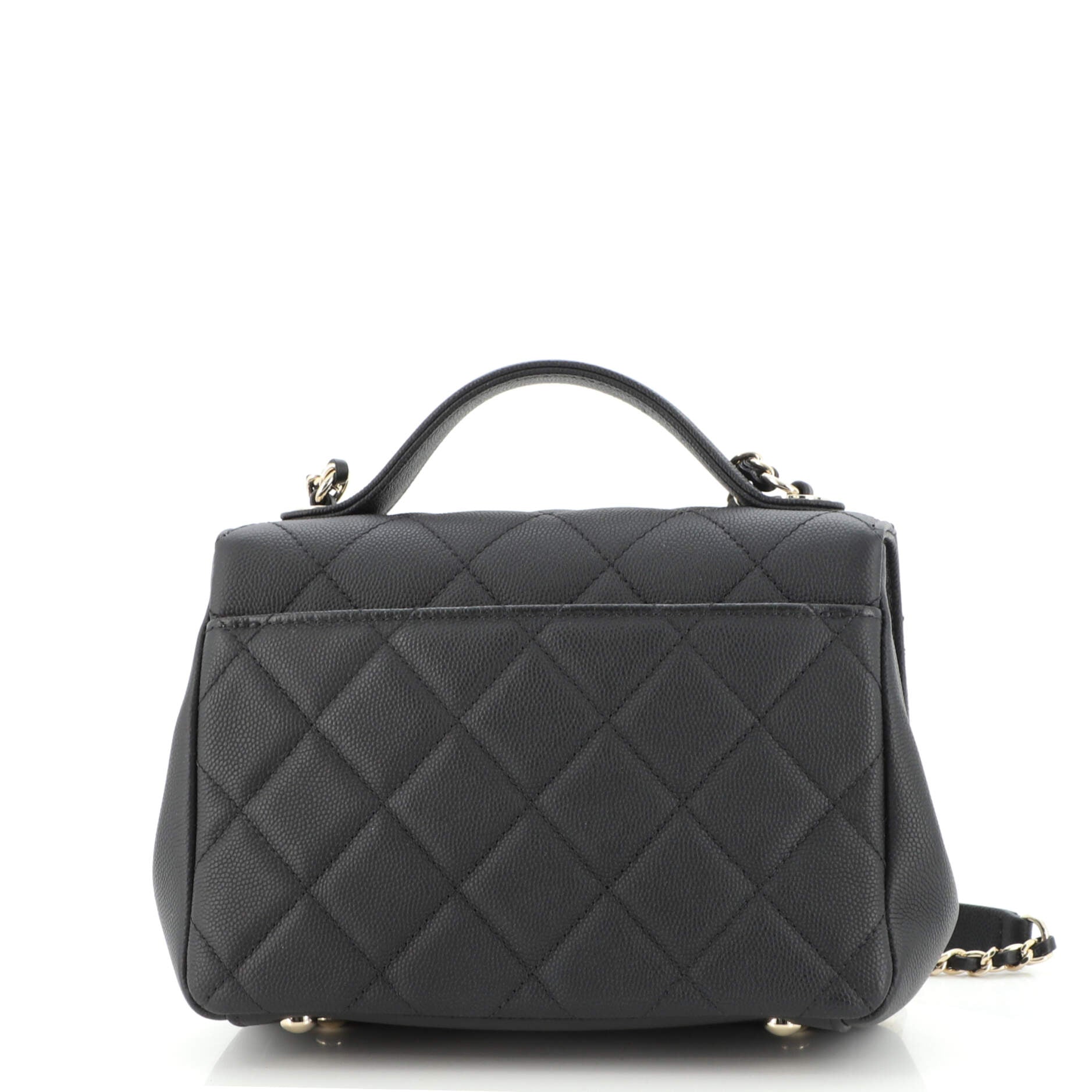 Business Affinity Flap Bag Quilted Caviar Mini