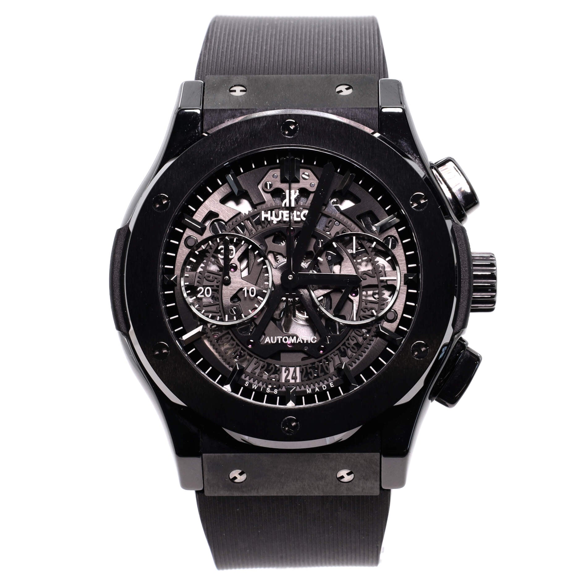 Classic Fusion Aerofusion Black Magic Chronograph Automatic Watch Ceramic and Rubber 45