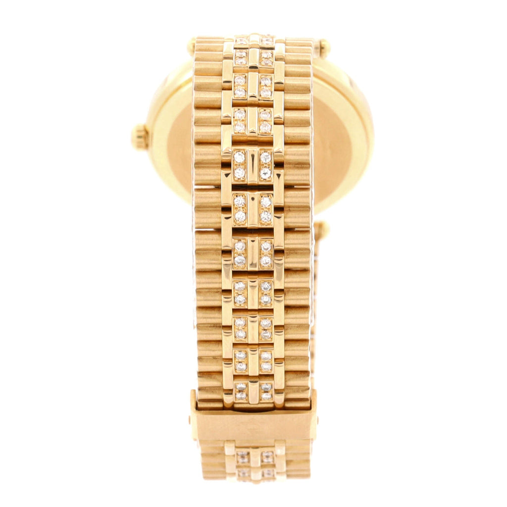 Classic Quartz Watch Yellow Gold with Diamond Bezel, Markers and Bracelet 30