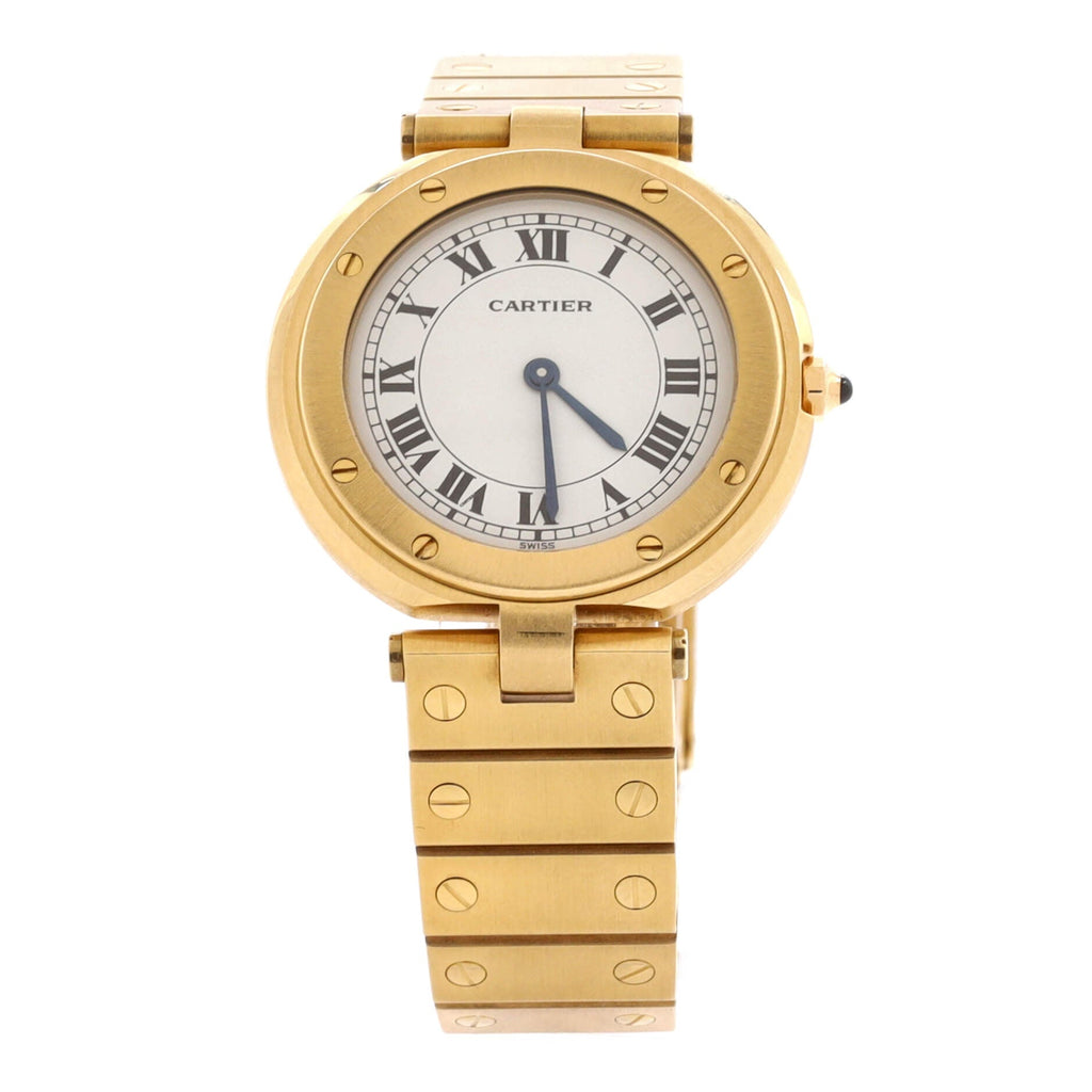 Santos Vendome Ronde Quartz Watch Yellow Gold 32