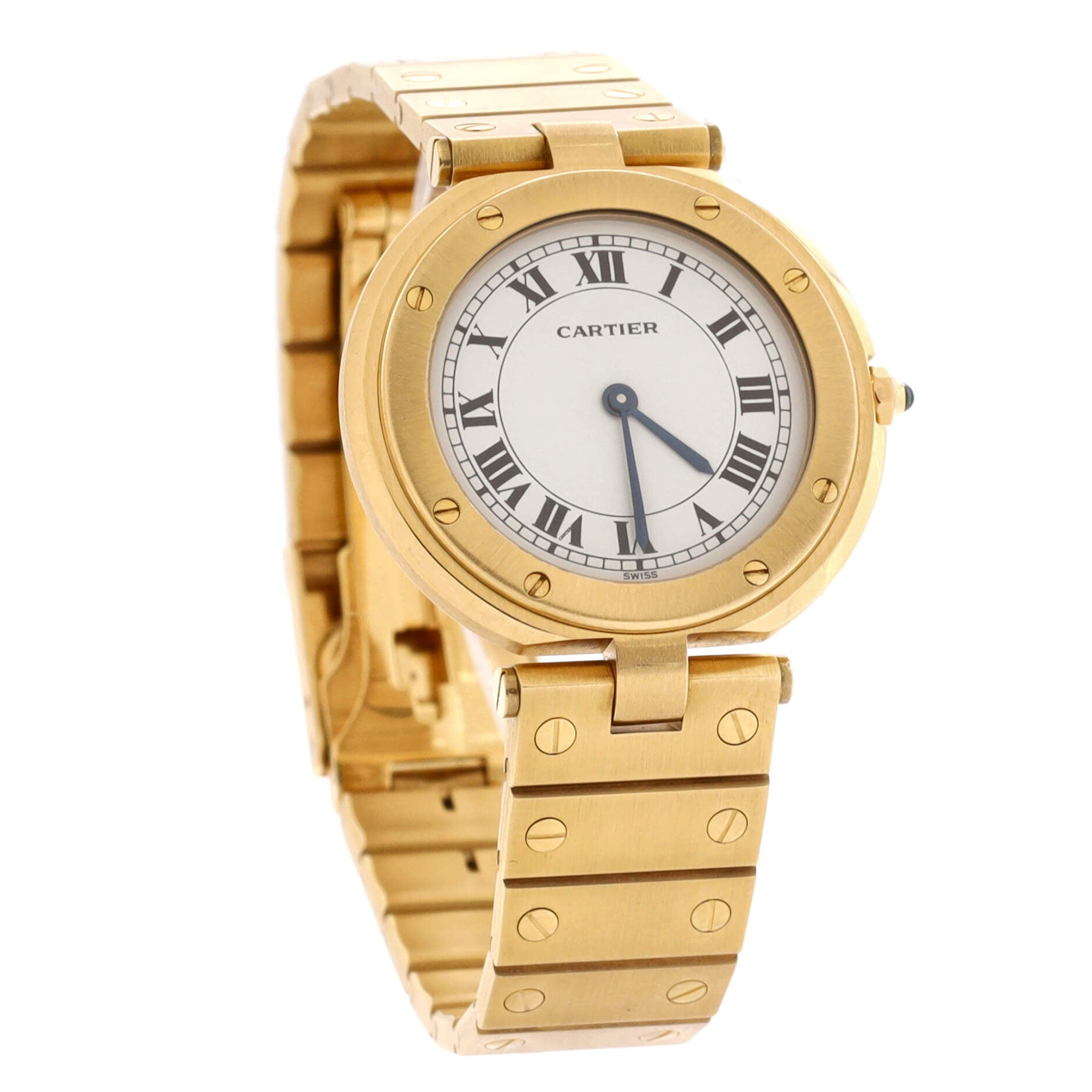 Santos Vendome Ronde Quartz Watch Yellow Gold 32