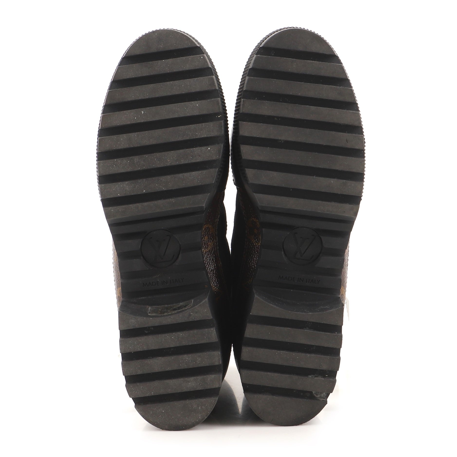 Women's Laureate Platform Desert Boots Suede with Monogram Canvas and Leather