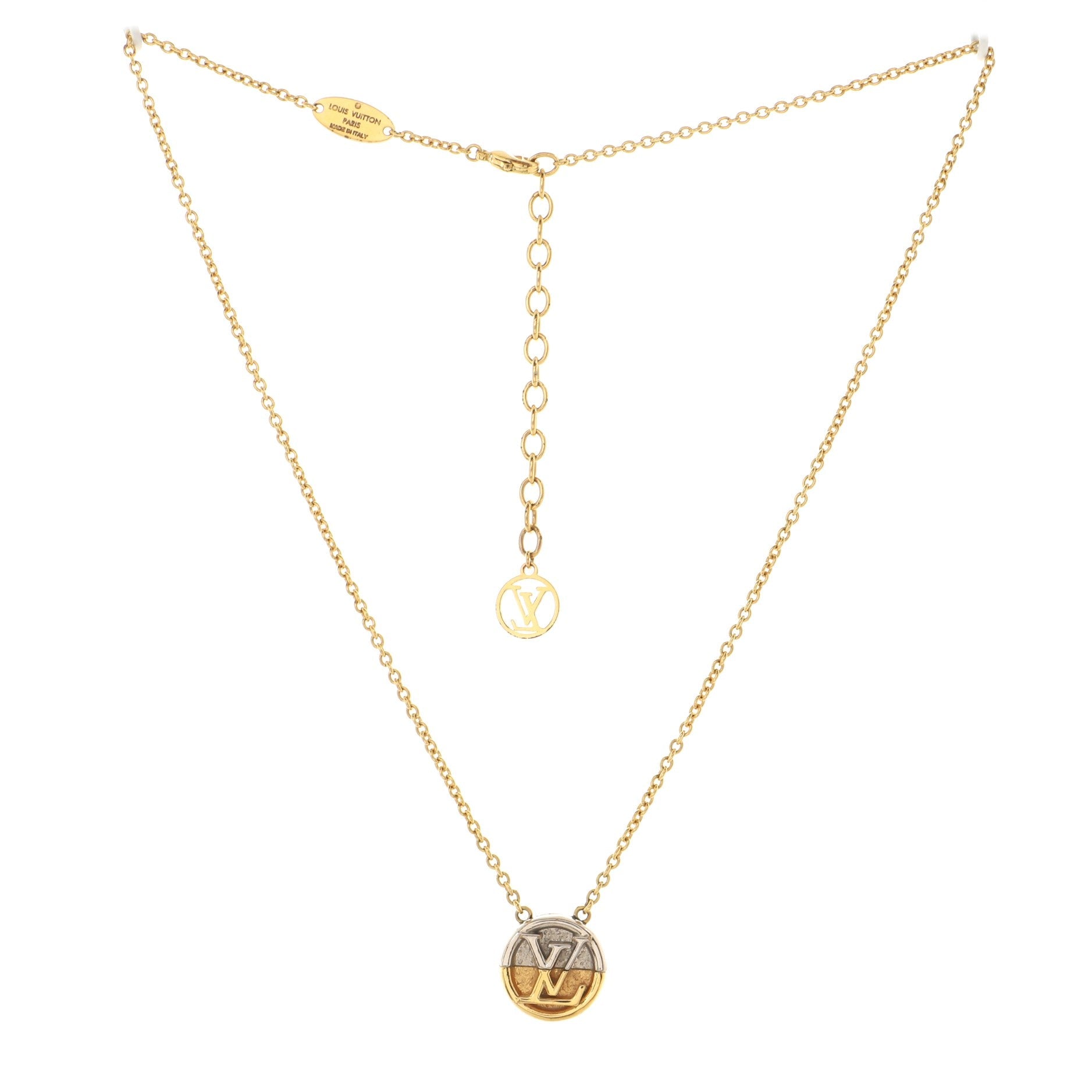L To V Pendant Necklace Metal