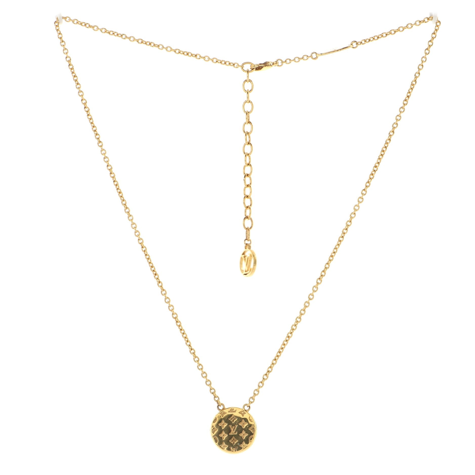 L To V Pendant Necklace Metal