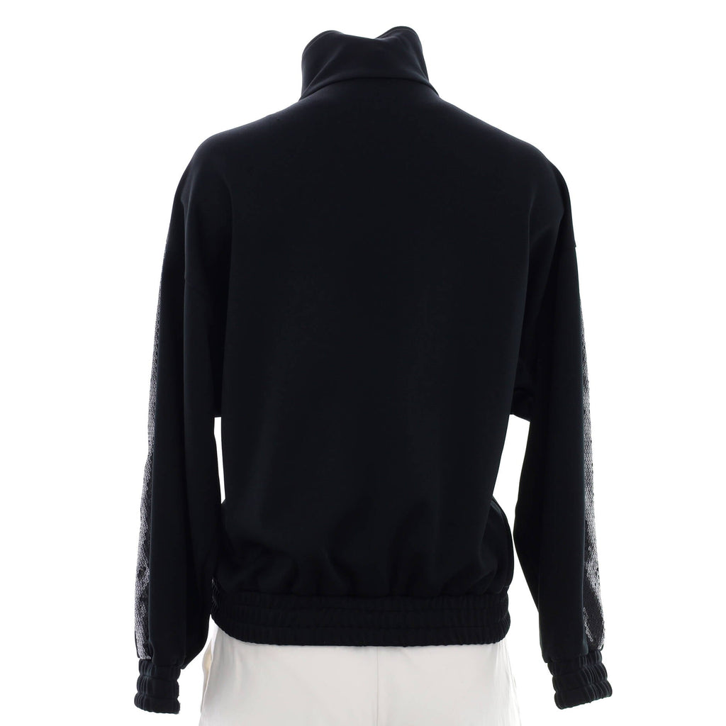 Women's Embroidered Zipped Jacket Polyester and Sequins