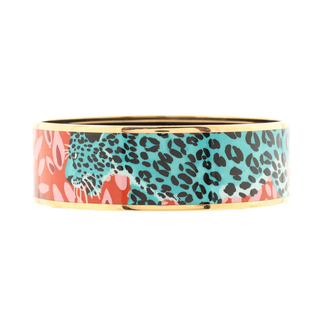 Bangle Bracelet Printed Enamel Wide