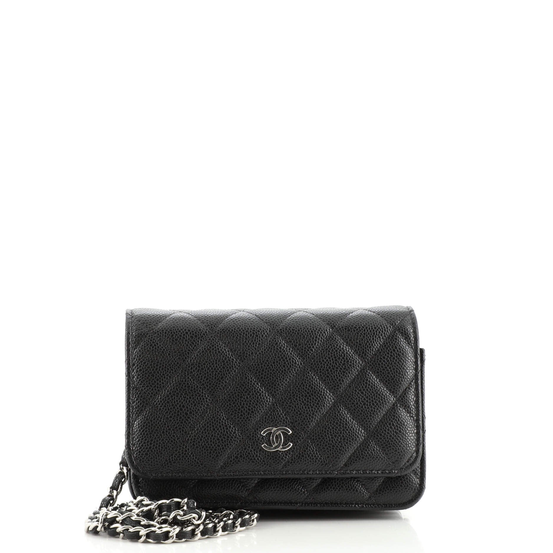 Wallet on Chain Quilted Caviar Mini
