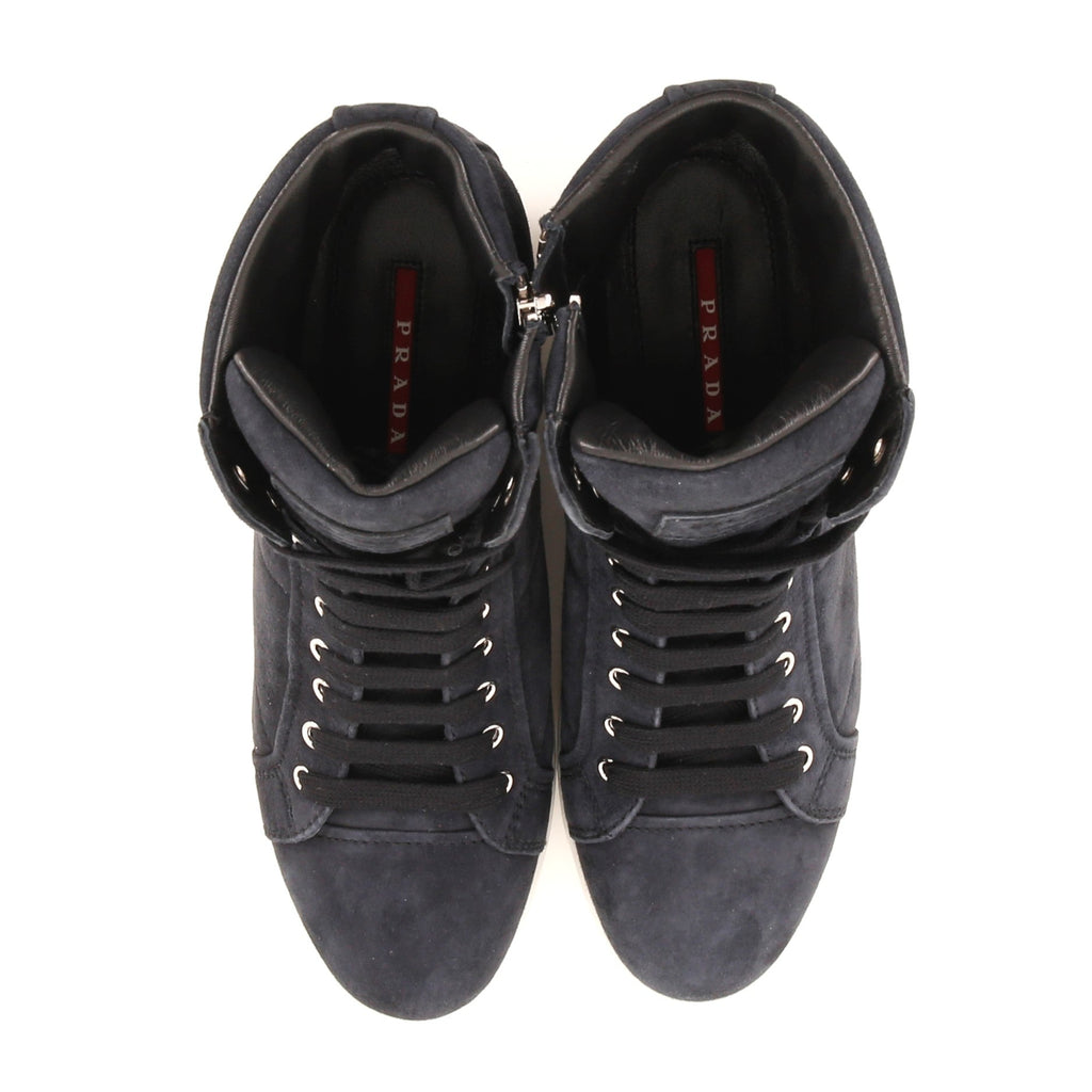Women's High-Top Wedge Sneakers Suede