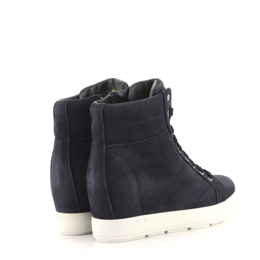 Women's High-Top Wedge Sneakers Suede