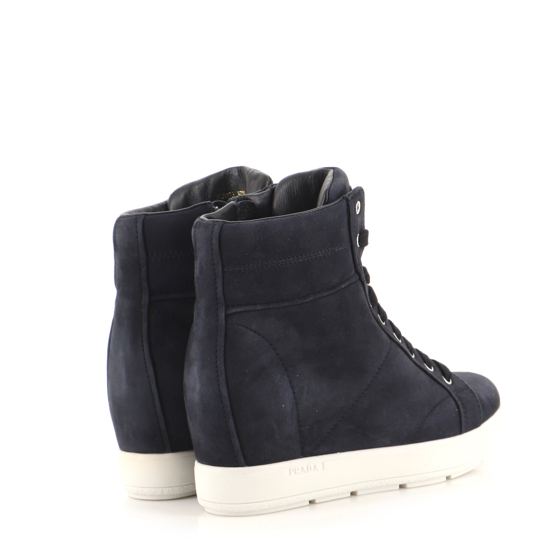Women's High-Top Wedge Sneakers Suede