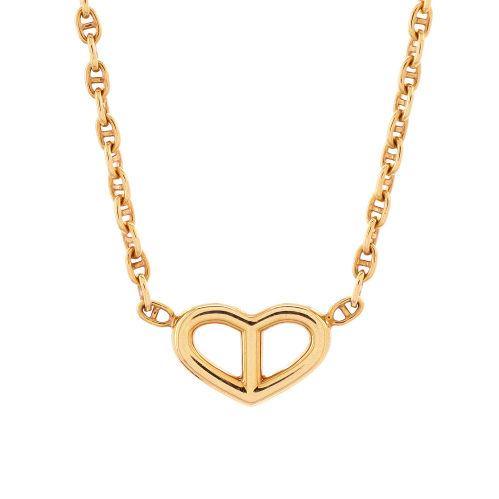 Chaine d'Ancre Heart Pendant Necklace 18K Rose Gold