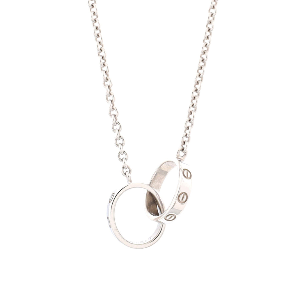 Love Interlocking Necklace 18K White Gold