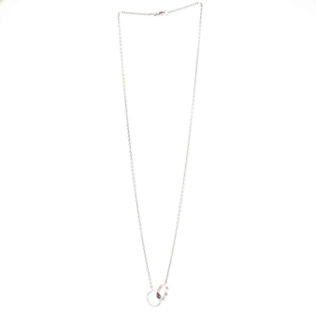 Love Interlocking Necklace 18K White Gold