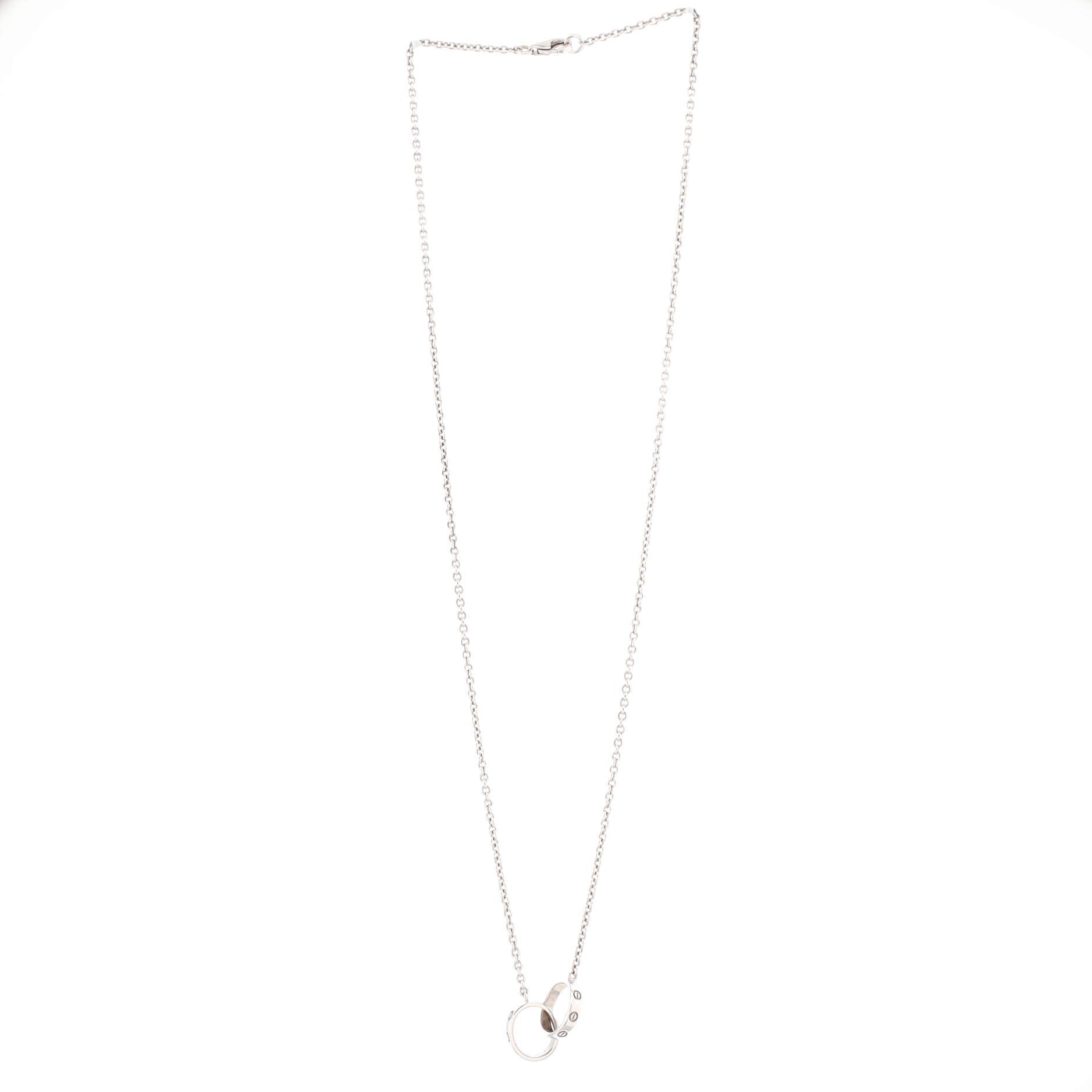 Love Interlocking Necklace 18K White Gold