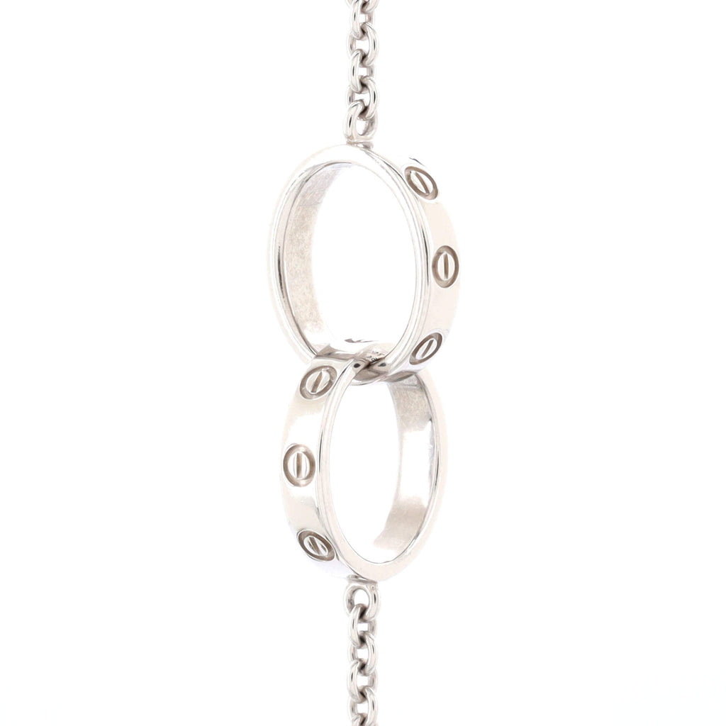 Love Interlocking Necklace 18K White Gold