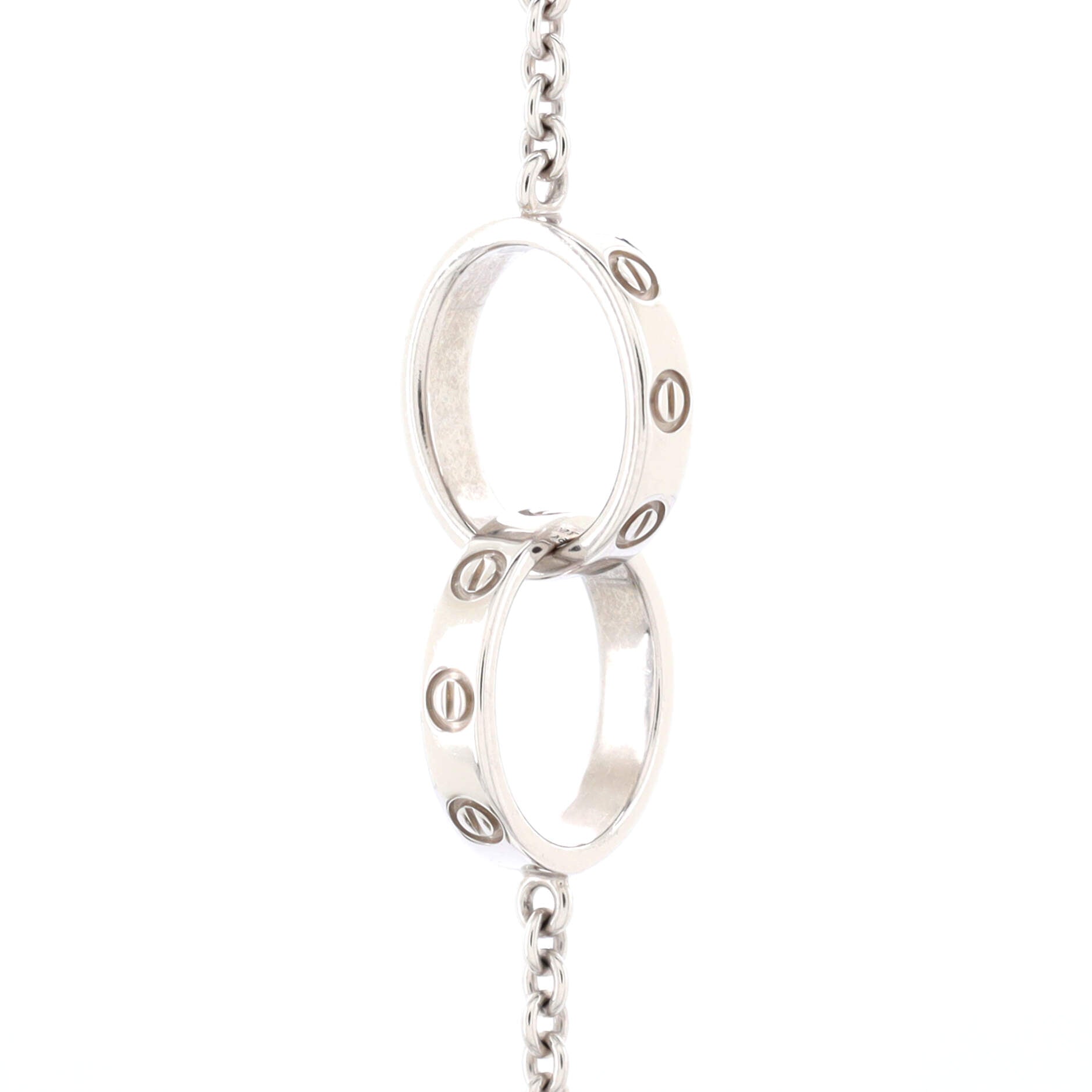 Love Interlocking Necklace 18K White Gold