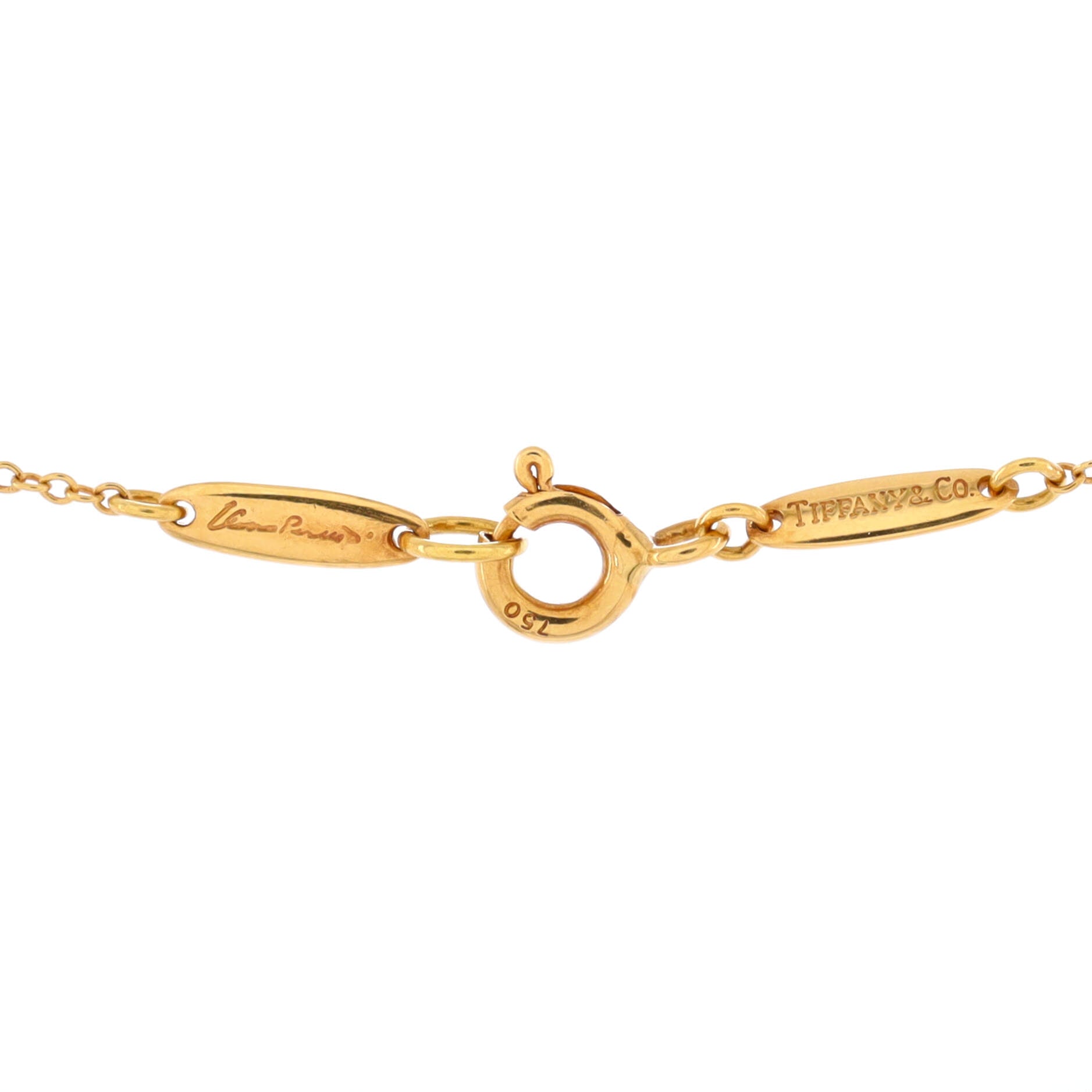 Elsa Peretti Infinity Cross Pendant Necklace 18K Yellow Gold Small