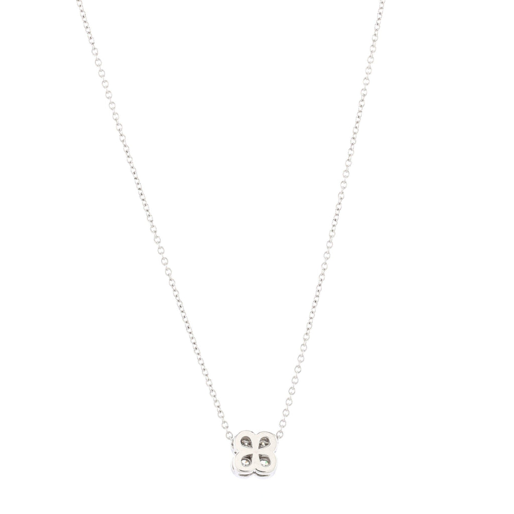 Flower Pendant Necklace Platinum and Diamonds