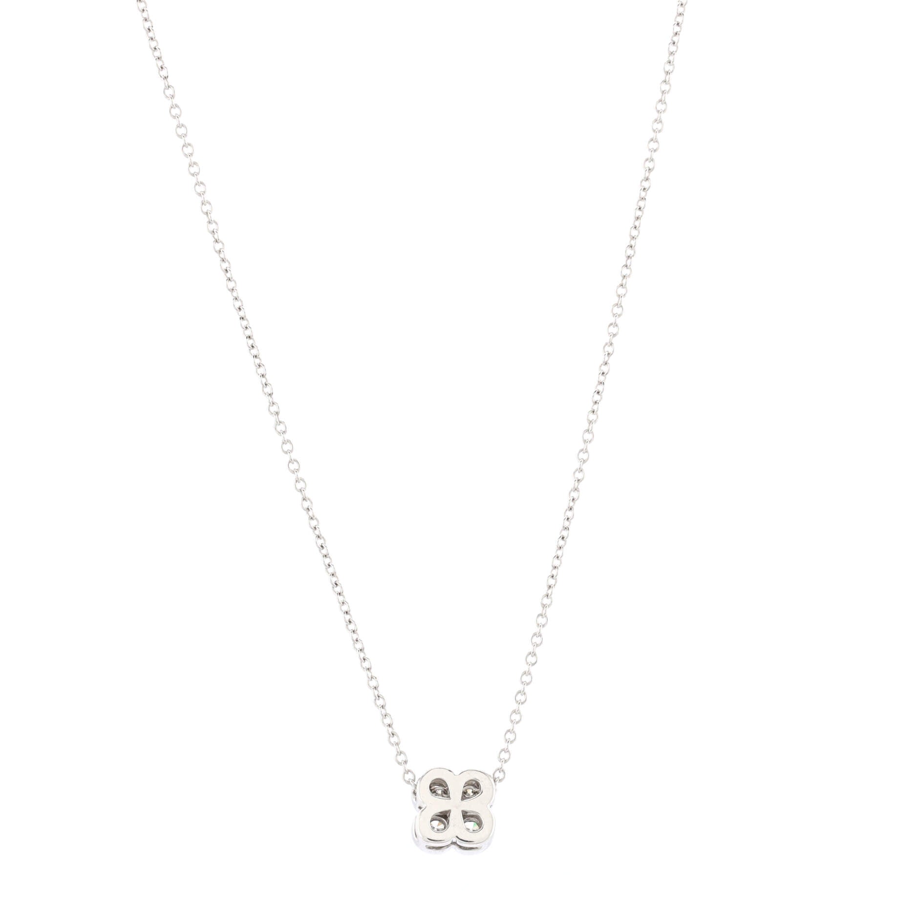 Flower Pendant Necklace Platinum and Diamonds