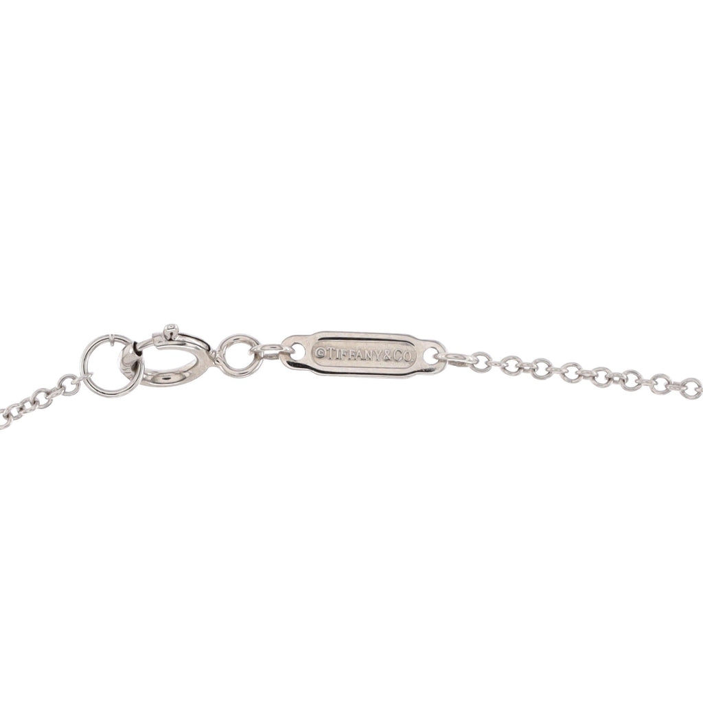 T Smile Pendant Necklace 18K White Gold Small