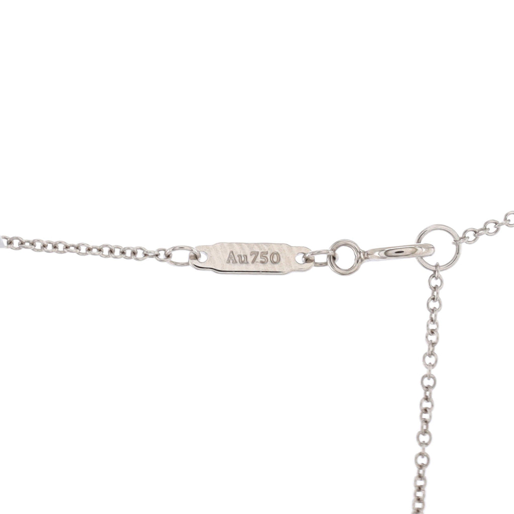 T Smile Pendant Necklace 18K White Gold Small
